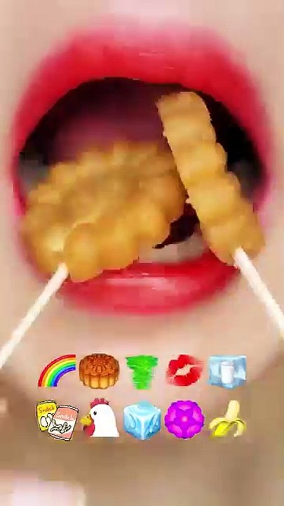 Asmr colored emoji food