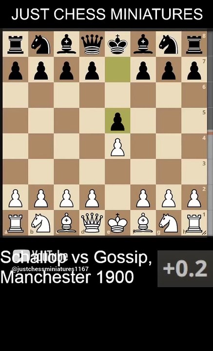 Emil Schallopp outplays George Gossip, and wins...