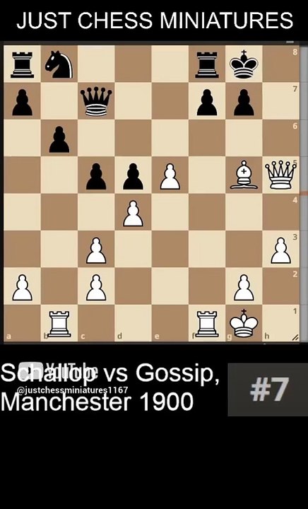 Emil Schallopp defeats George Gossip with the Mayet's checkmate