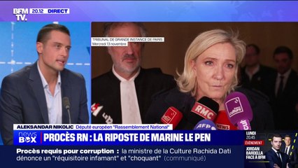 Inéligibilité requise contre Marine Le Pen: Aleksandar Nikolic dénonce des magistrats "engagés à combattre le RN"