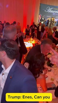 Trump ile seçim kutlamasına davet ettiği FETÖ'cü Enes Kanter arasında samimi anlar