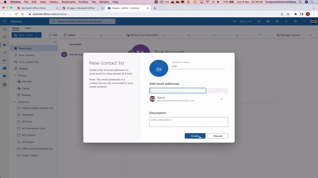 How to USE Microsoft People for Office 365 On a Mac - Tutorial 11 - Create a List - Basic Tutorial