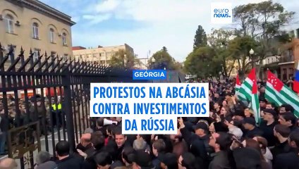 Polícia e manifestantes entram em confrontos na região separatista da Abcásia