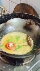 Indian style Home made Green spinach with prawn recipy