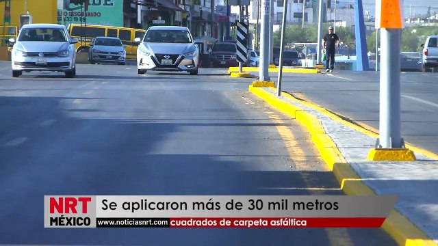 Se aplicaron más de 30 mil metros cuadrados de carpeta asfáltica
