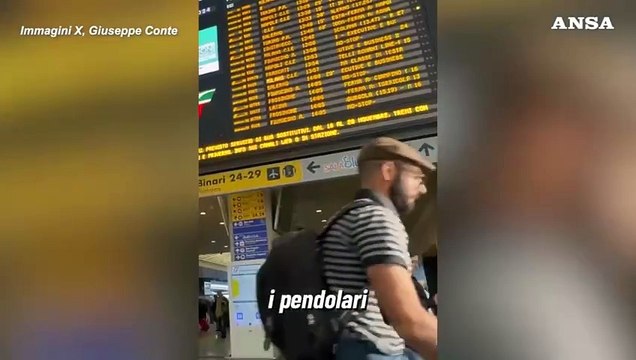 Conte: A Roma Termini giorno di ordinario ritardo treni