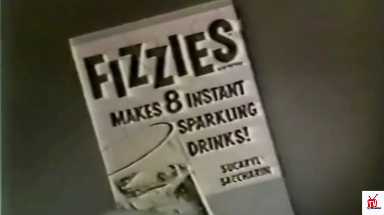 1950s FIZZIES drink with the clown who never smiled TV commercial