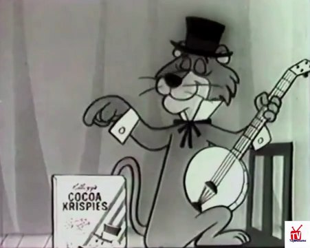 1960s Kelloggs Cocoa Krispies Snagglepuss singing on stage TV commercial