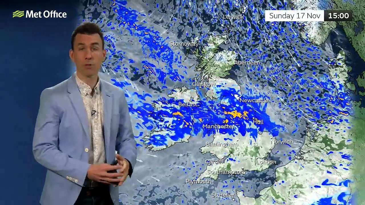 Weekend weather 14/11/2024 – Turning unsettled and colder - video ...