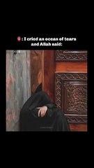 I cried an ocean of tears and Allah said