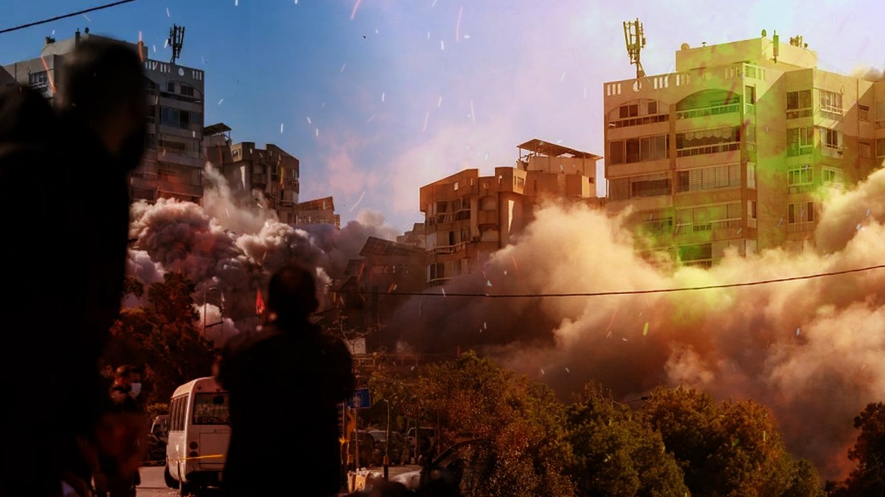 Tên lửa Israel san phẳng tòa nhà ở Beirut, Lebanon chìm trong khói lửa