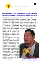 FUNCIONARIAS DEL MINISTERIO DE EDUCACIÓN SEÑALADAS ENFRENTAN VARIAS DENUNCIAS EN LA FISCALÍA