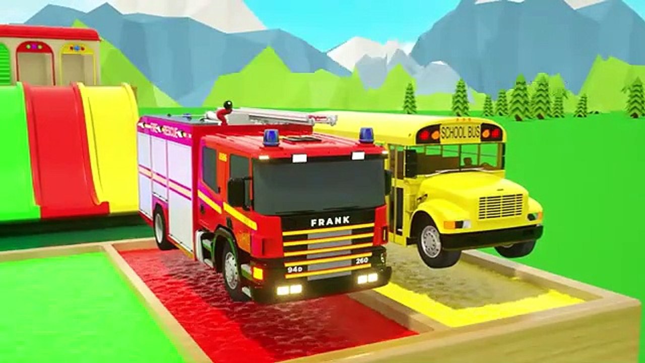 Learn colors with Wheels On the Bus song | SquareWheels TV Nursery Rhymes & Kids Songs