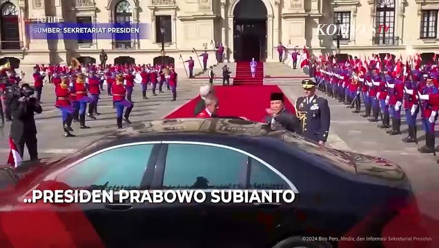 Menlu Sugiono dan Mayor Teddy Lari-Lari Kejar Presiden Prabowo Usai Pertemuan dengan Presiden Peru