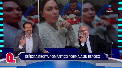 Ella recitó un “romántico” poema a su esposo…
