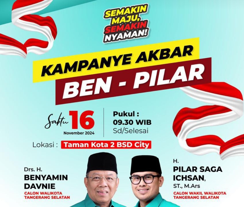 Kampanye Akbar Ben-Pilar Diguyur Hujan Tetap Ber Orasi