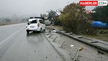 Amasya'da Kazaya Müdahale Eden Polis Otosuna Tır Çarptı