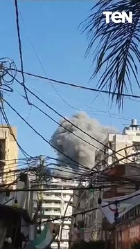 اللحظات الأولى لغارة حارة حريك