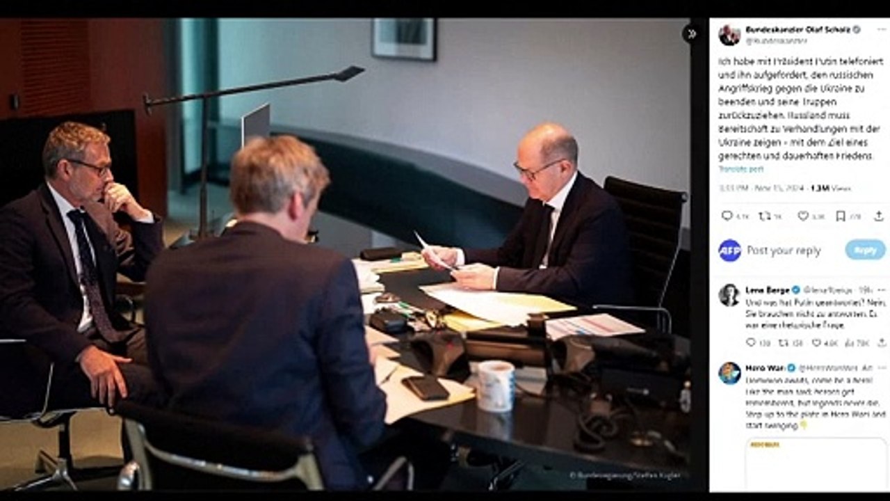 Kiew übt scharfe Kritik an Telefonat von Scholz mit Putin