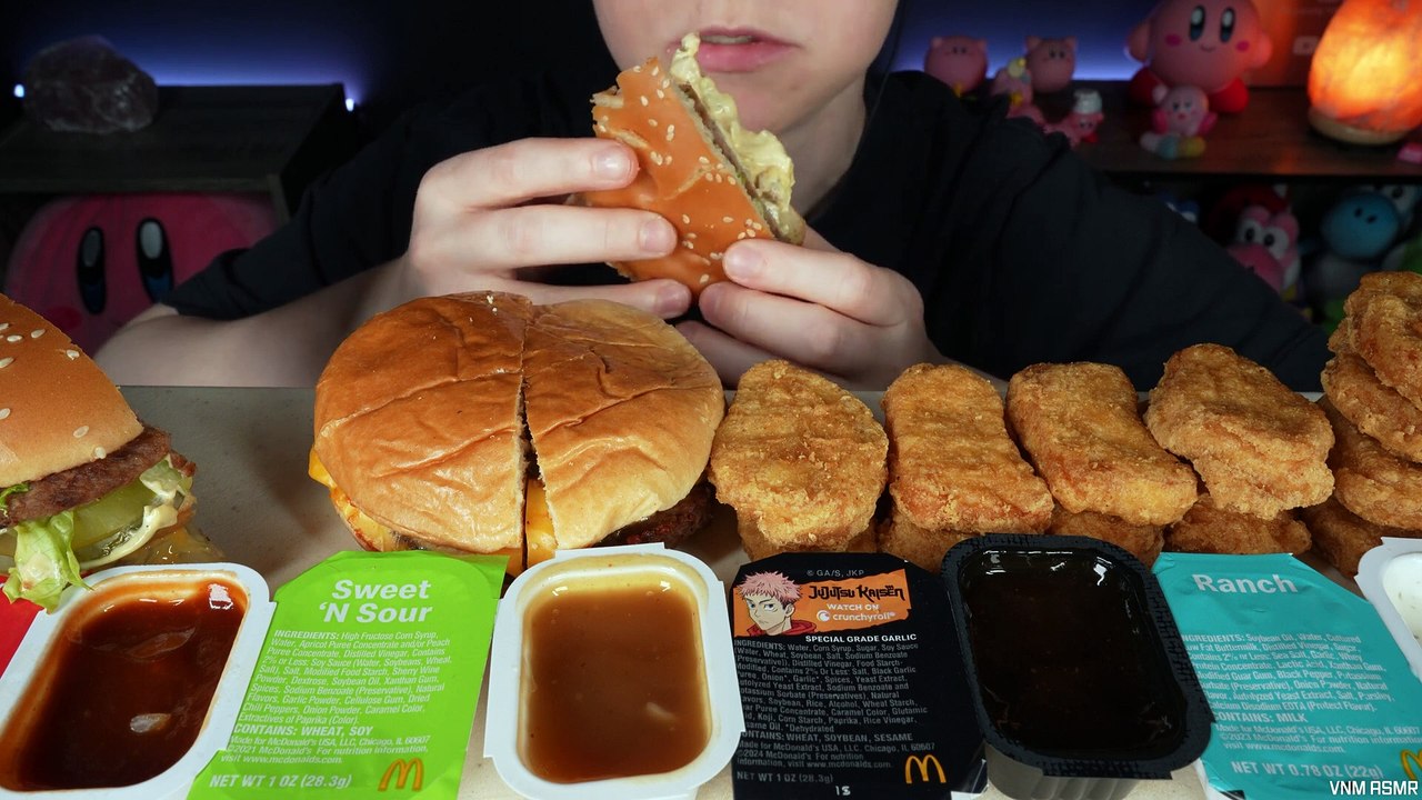 ASMR McDonald s Fast Food Mukbang _Big Mac, Double Cheeseburger & Chicken Nuggets 먹방