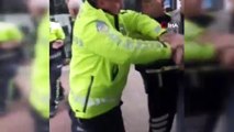Cezayı yiyince kudurdu! Polisle yumruk yumruğa kavga