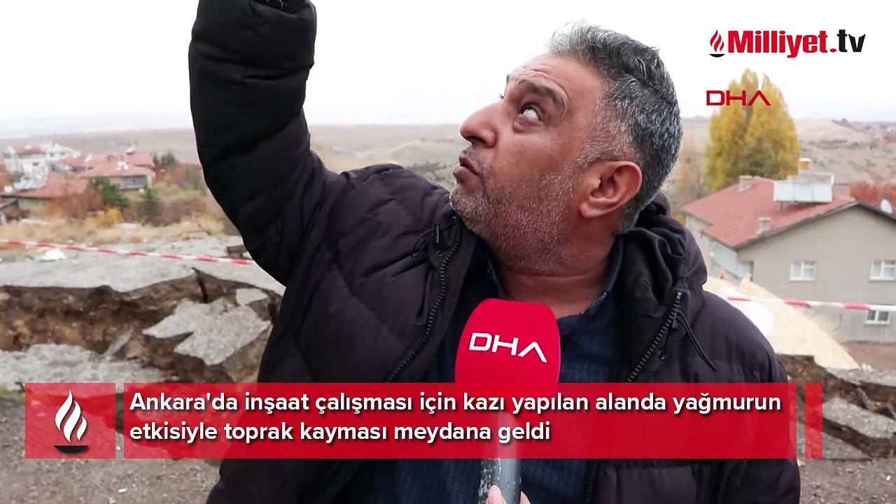 Ankara'da panik anları! Toprak kayması nedeniyle 10 katlı bina tahliye edildi