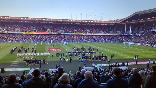 Flower of Scotland at Murrayfield ahead of Autumn Nations Series Test with Portugal