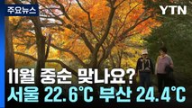 [날씨] 11월 중순 맞나요?...서울 22.6℃ 부산 24.4℃ / YTN