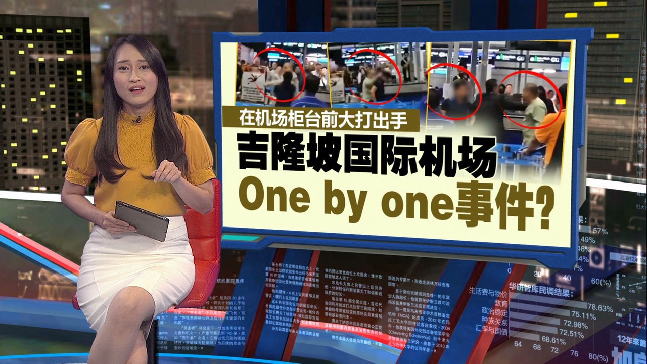 2男在柜台前大打出手  吉隆坡机场出现One by One事件？（视频）