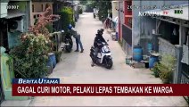 Rekaman CCTV 2 Maling Motor di Karawang Jabar Lepaskan Tembakan ke Warga