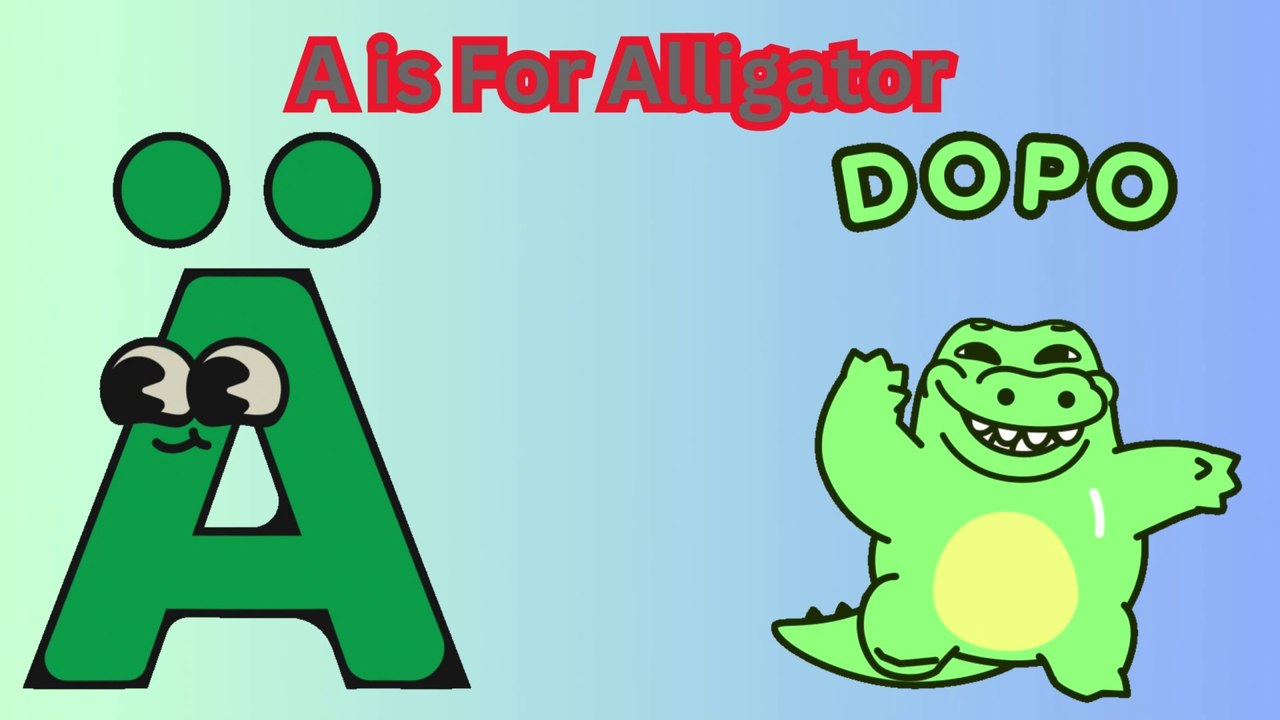 A is for AMAZING Alligator Alphabet Fun! educational videos for kids. animal song for kids