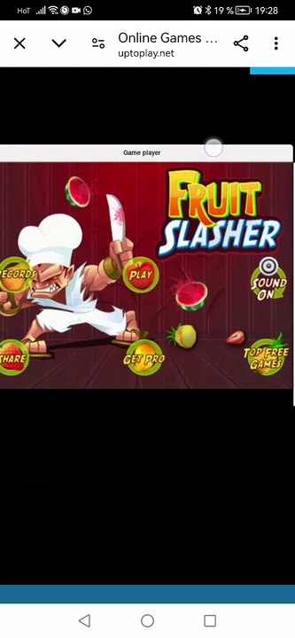 I played Fruit slasher android game