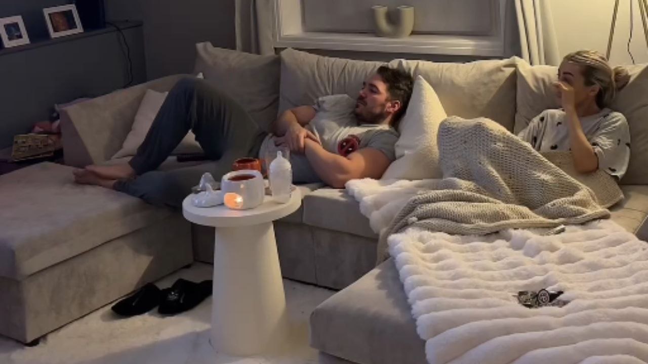 Girl comforts her partner who gets emotional while watching 'A Man Called Otto'