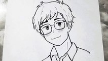 How to draw cute anime boy easy step-by-step _ anime drawing