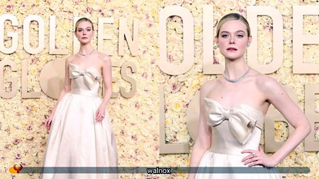 Elle Fanning Shines Bright on the Golden Globes Red Carpet ❤️