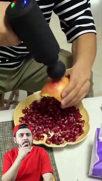 Peeling A pomegranate