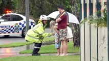 Heavy rain has caused flash flooding in parts of Brisbane this weekend