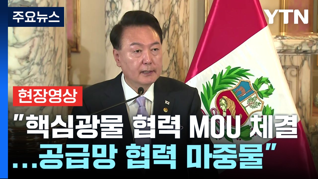 [현장영상+] 한-페루 공동언론발표..."방산 협력 더욱 확대" / YTN
