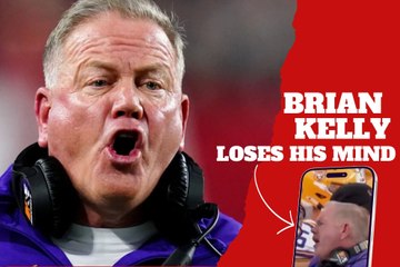 Brian Kelly's explosive sideline moment during LSU-Florida game