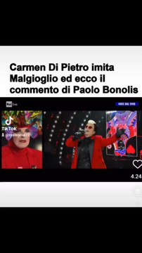 il commento di paolo Bonolis su Carmen di pietro
