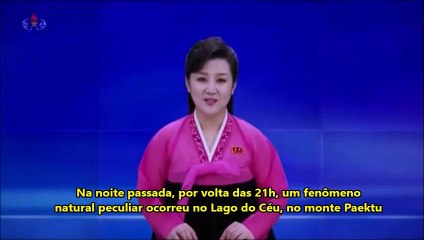 Fenômeno natural peculiar no Lago do Céu do Monte Paektu
