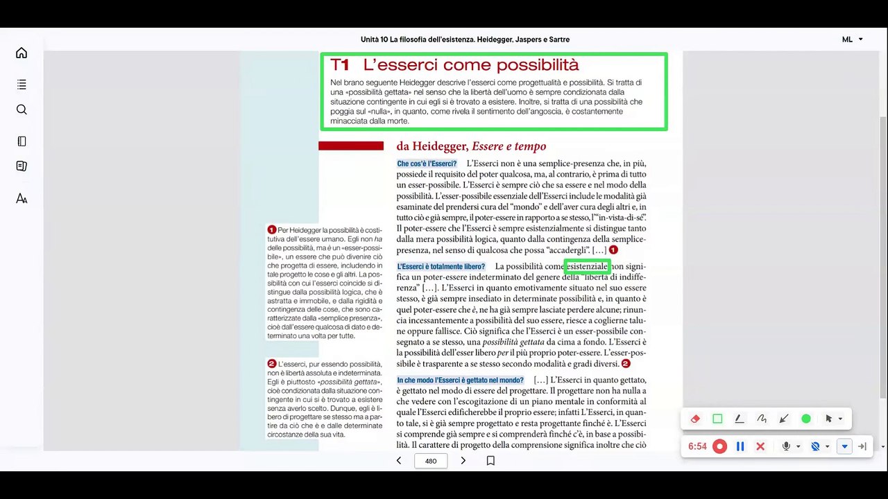 Heidegger - L'esserci come possibilità (lettura di un passo antologico da Essere e Tempo)