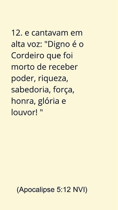 Apocalipse 5:12-13