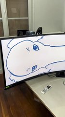 Nose dog + Triple Screen Ultrawide 96:9 = VERY BIG NOSE #odysseyg9 #longdog #triplescreen
