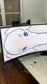 Nose dog + Triple Screen Ultrawide 96:9 = VERY BIG NOSE #odysseyg9 #longdog #triplescreen