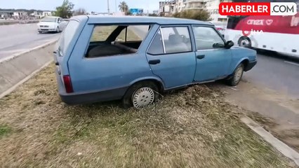 Tofaş Kartal Lastiği Patladı, Refüje Uçtu