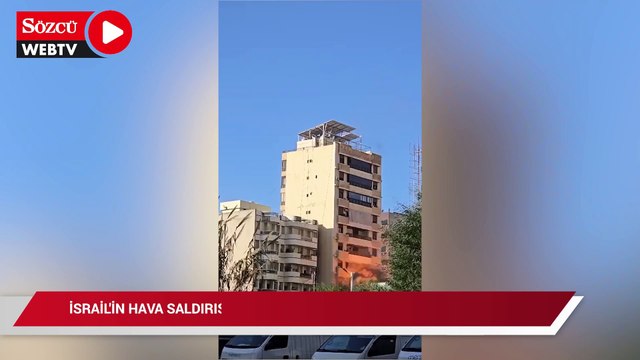İsrail'in hava saldırısı sonucu bina yerle bir oldu
