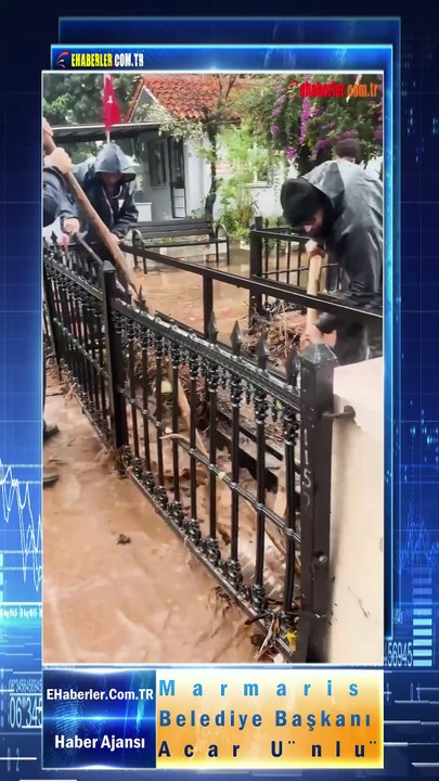 Marmaris Belediyesi ekipleri yoğun yağışın ardından hızla müdahaleye başladı