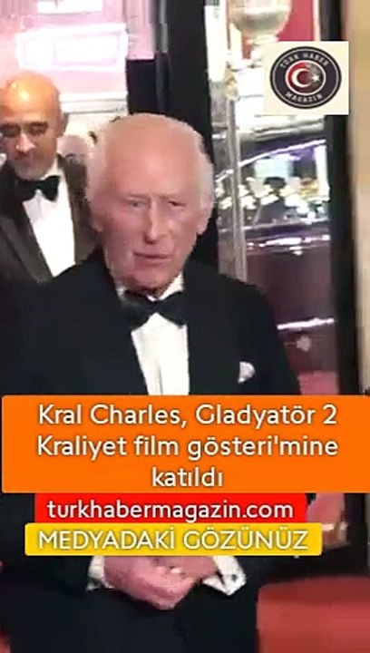 Kral Charles, Gladyatör 2 Kraliyet film gösteri'mine katıldı
