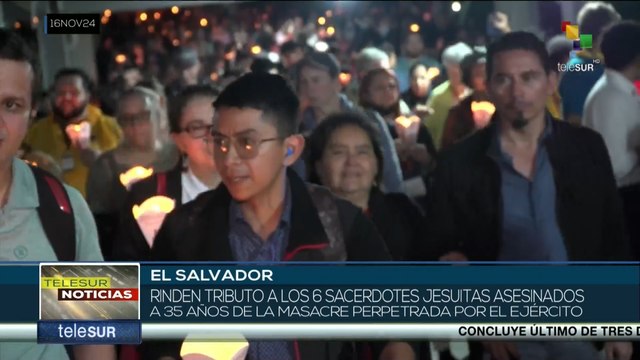 Rinden tributo a los 6 sacerdotes jesuitas asesinados a 35 años de la masacre perpetrada por el ejército